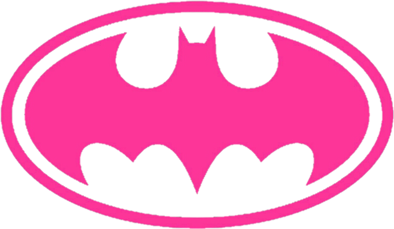 Pink Batman Logo Graphic PNG