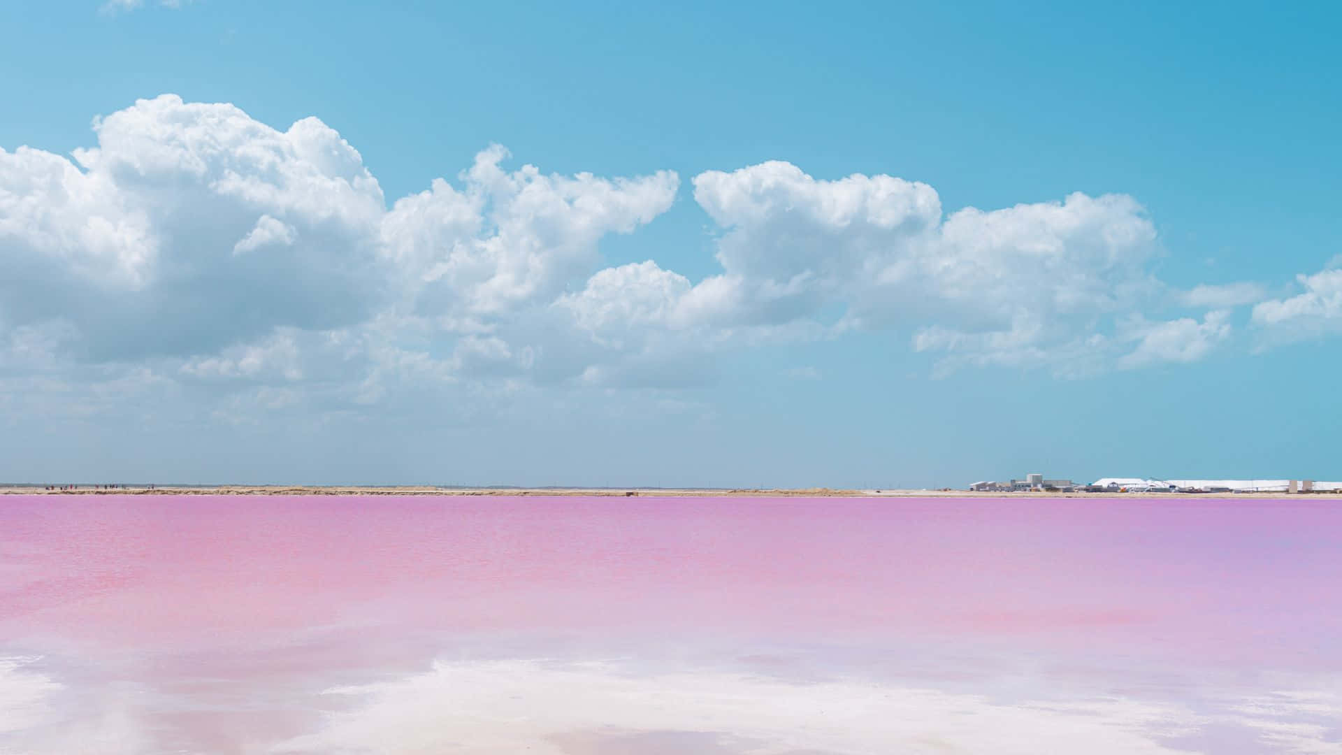 Stunning View of Pink Beach Paradise Wallpaper