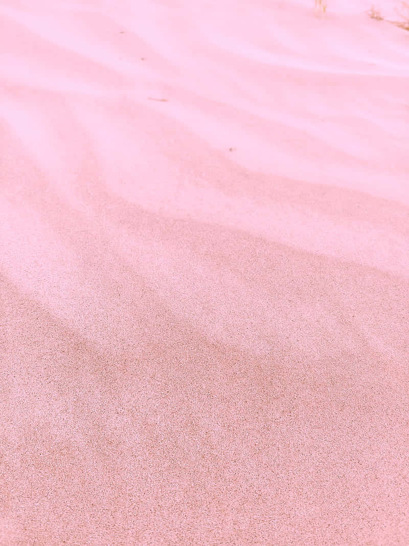 Nyd den rolige stemning fra en smuk pink strand æstetik omgivet af naturen. Wallpaper