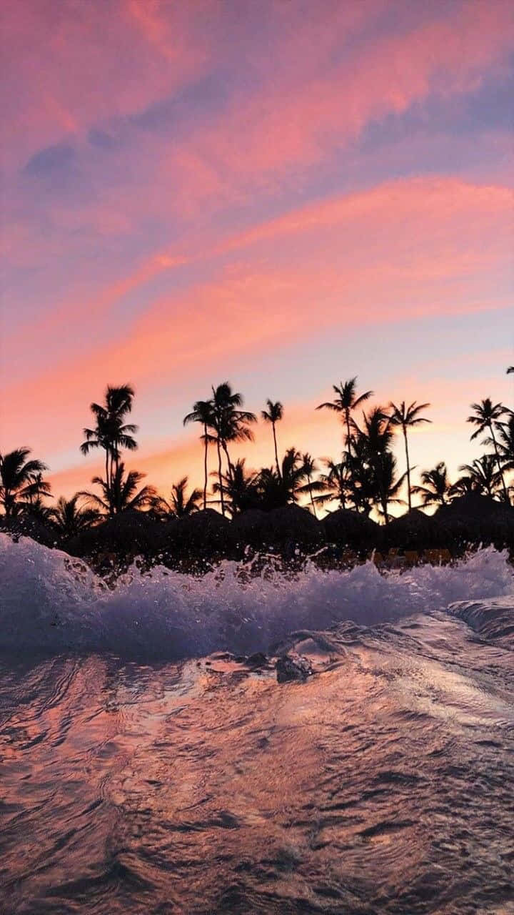 A Sunset Over The Ocean Wallpaper