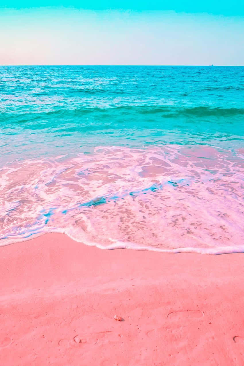 Pink Beach Æstetik 850 X 1275 Wallpaper