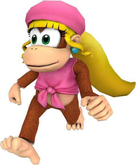 Pink Beret Monkey Character PNG