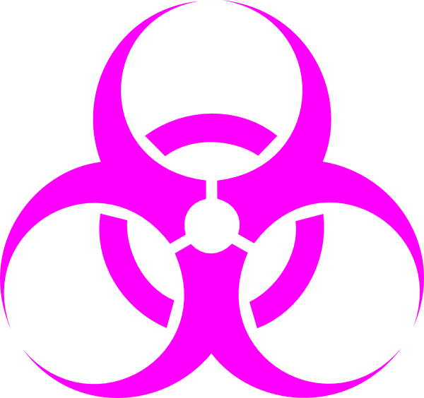 Pink Biohazard Symbol PNG