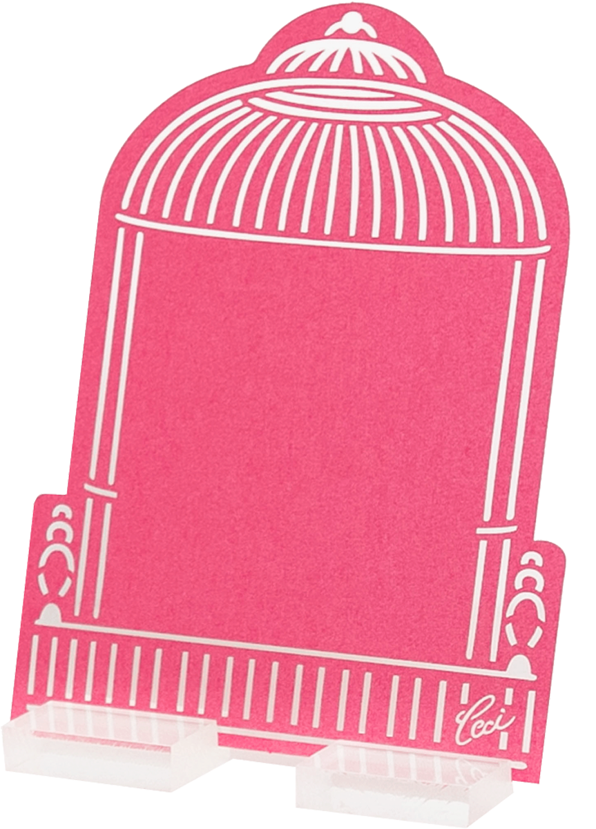Pink Birdcage Cutout Graphic PNG