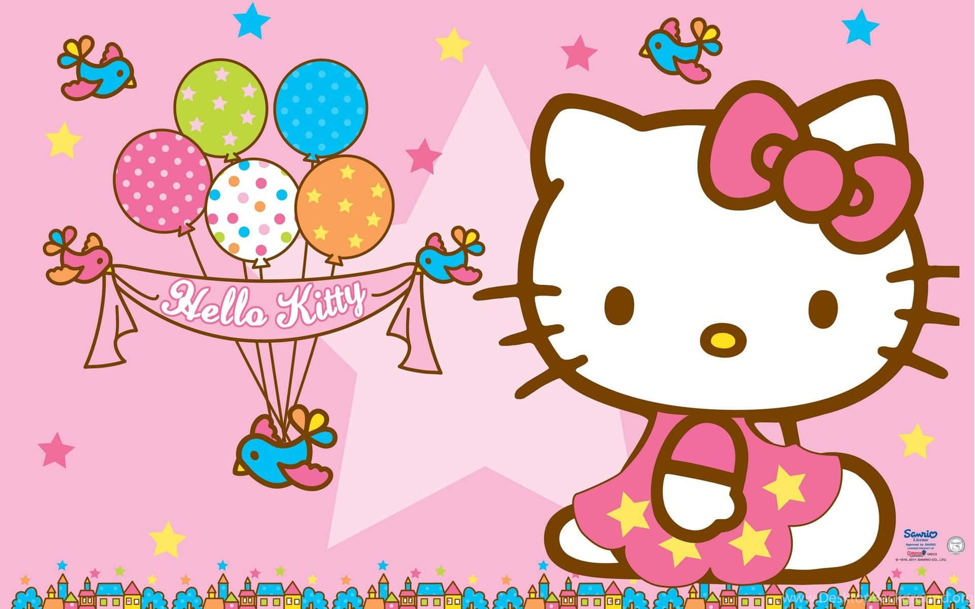 Buoncompleanno Hello Kitty Rosa Sfondo