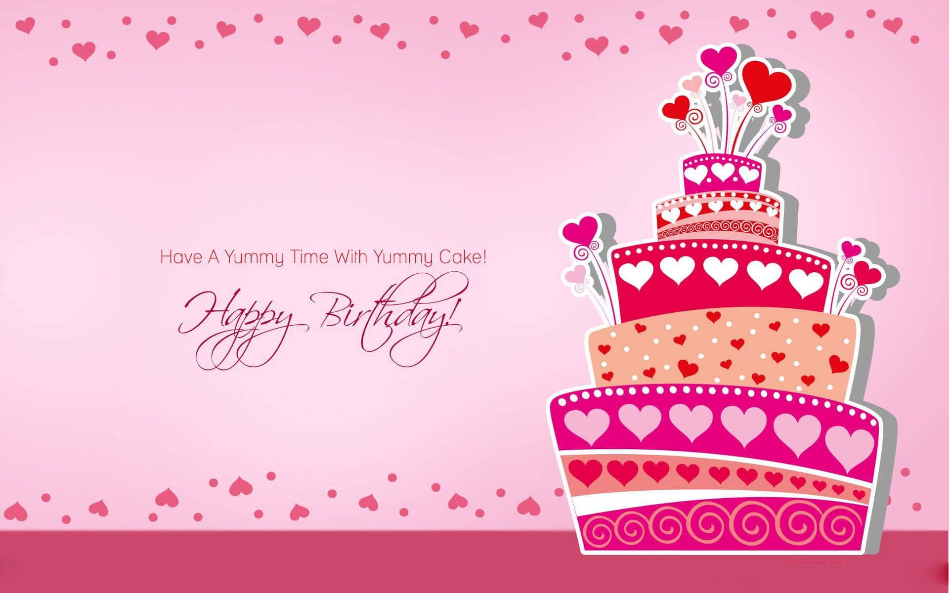 Cute Pink Birthday Wallpaper