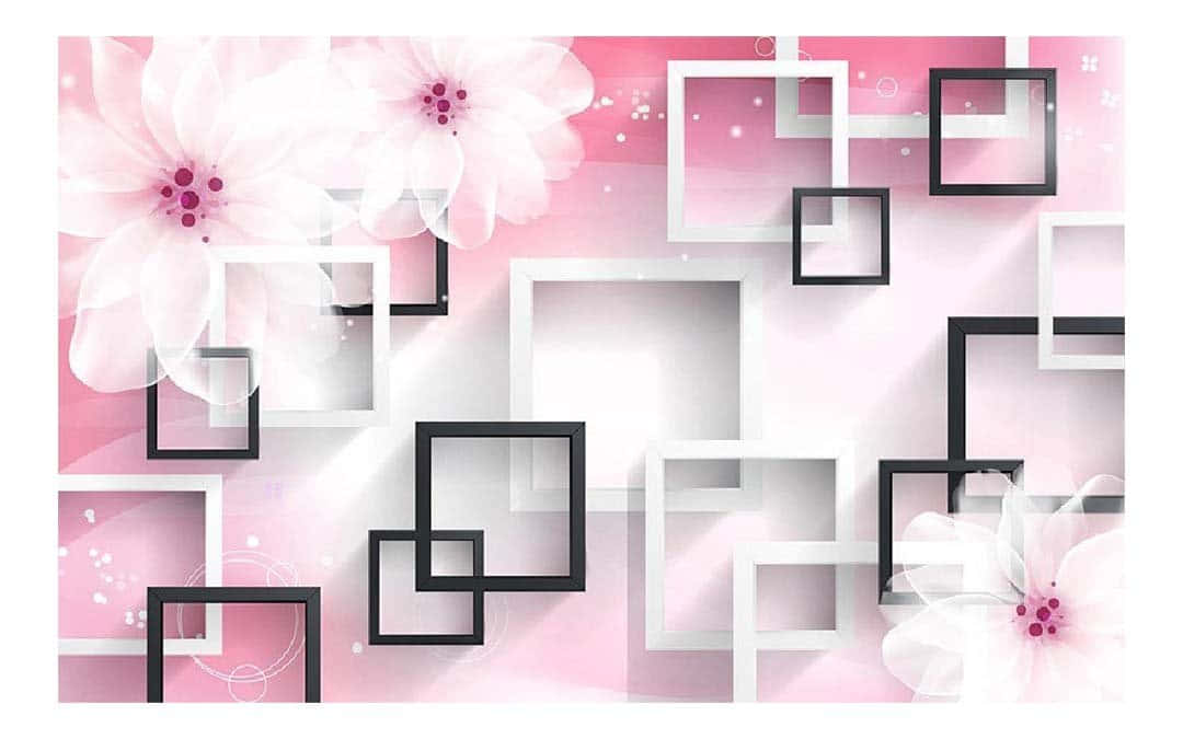 Lebendigefarbkombination Aus Pink, Schwarz Und Weiß Wallpaper
