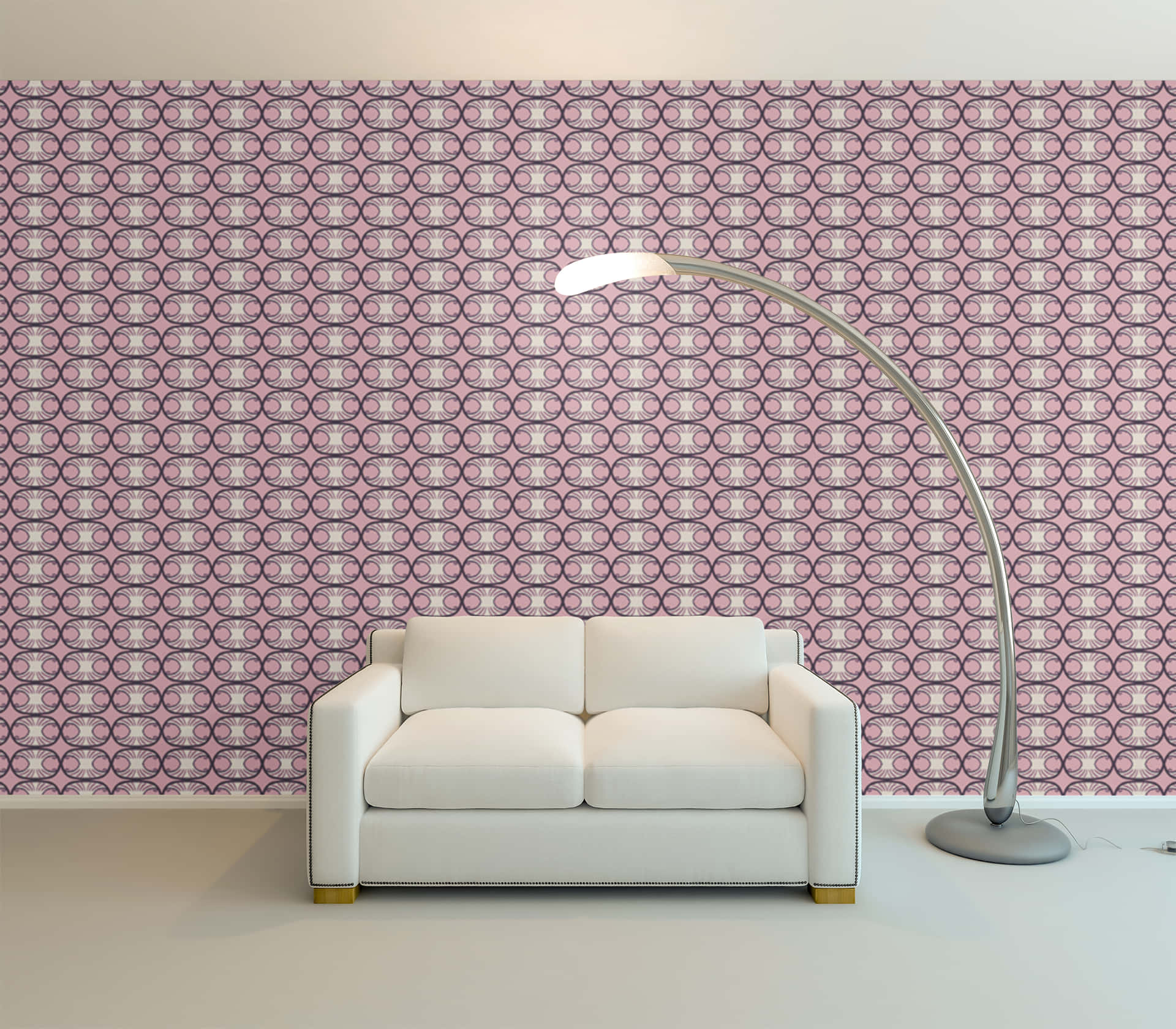 Pink and Black Intersect with White Harmony Wallpaper