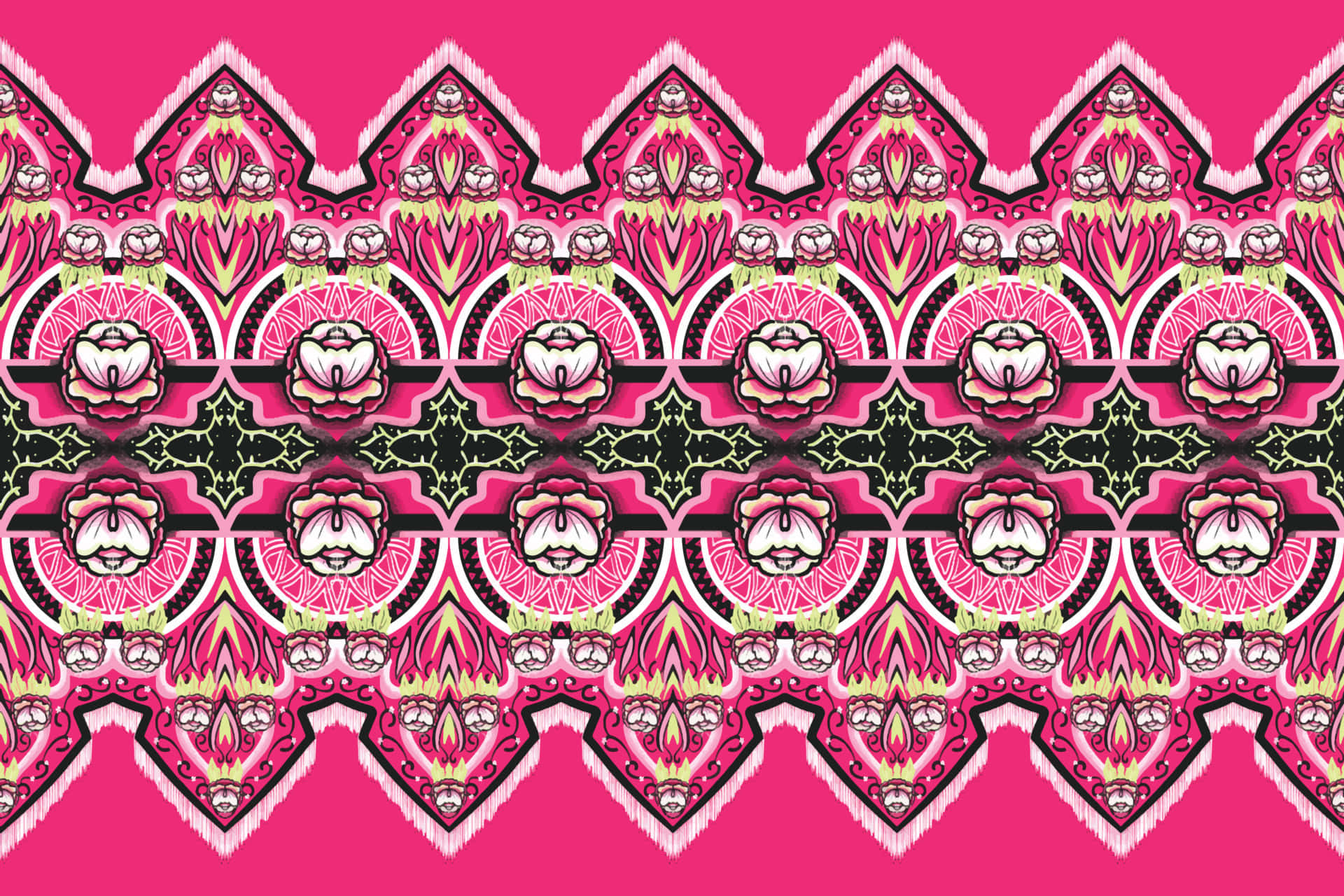 Esgeht Um Die Details, Wie Man Sie In Diesem Kunstwerk In Pink, Schwarz Und Weiß Sehen Kann. Wallpaper