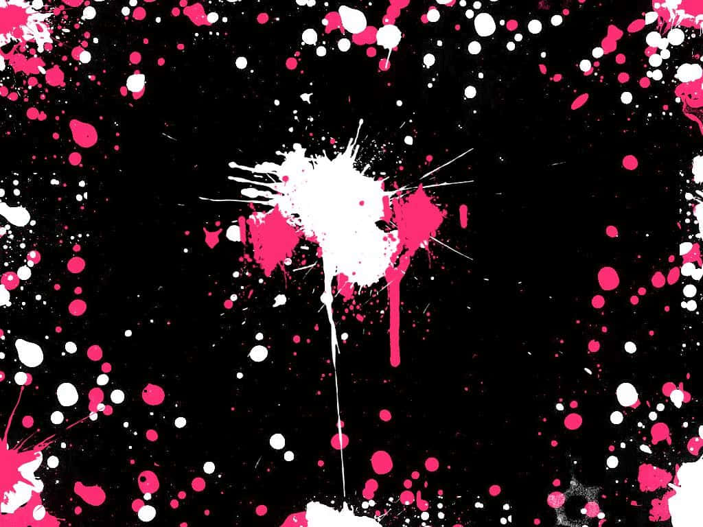 Abstrakt design med farverige nuancer af pink og sort Wallpaper