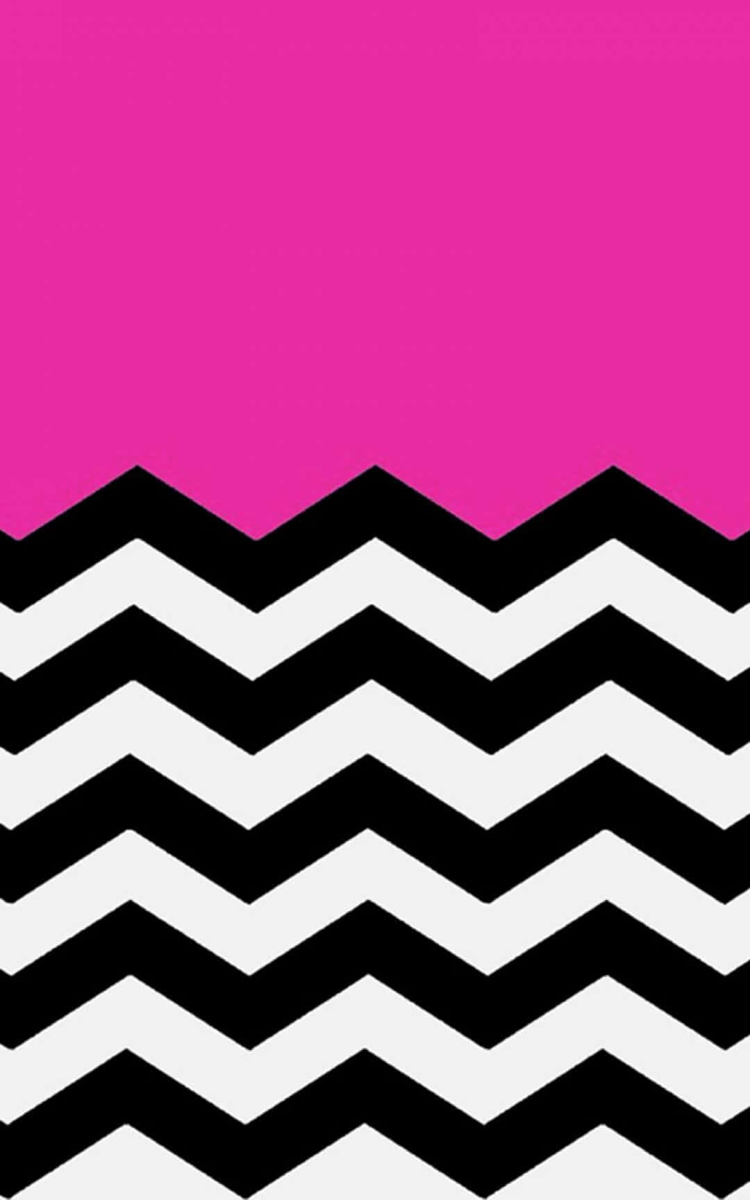 "Trendy Color Combination - Pink, Black, and White" Wallpaper
