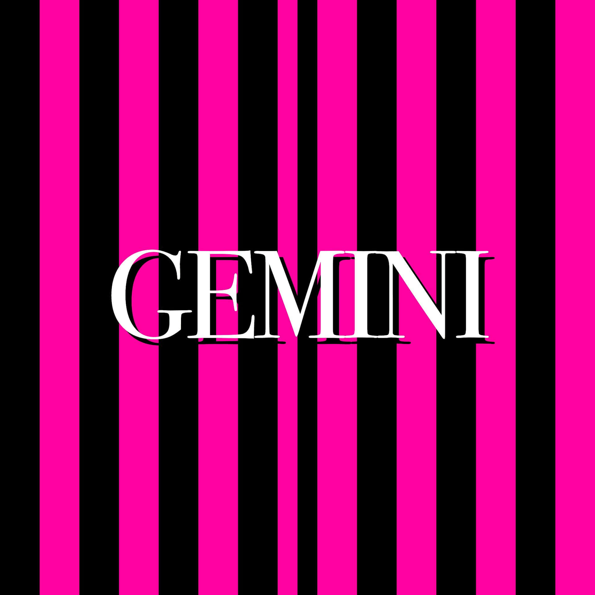Pink Black Gemini Stripes Wallpaper