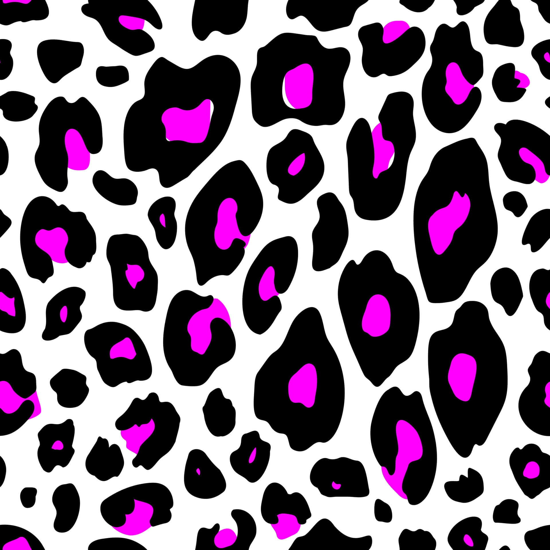 Pink Black Leopard Print Pattern Wallpaper