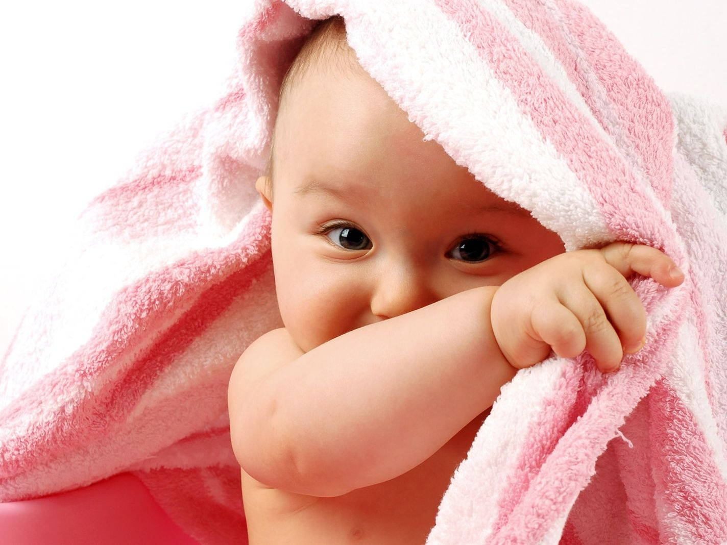 Pink Blanket Baby Girl Wallpaper