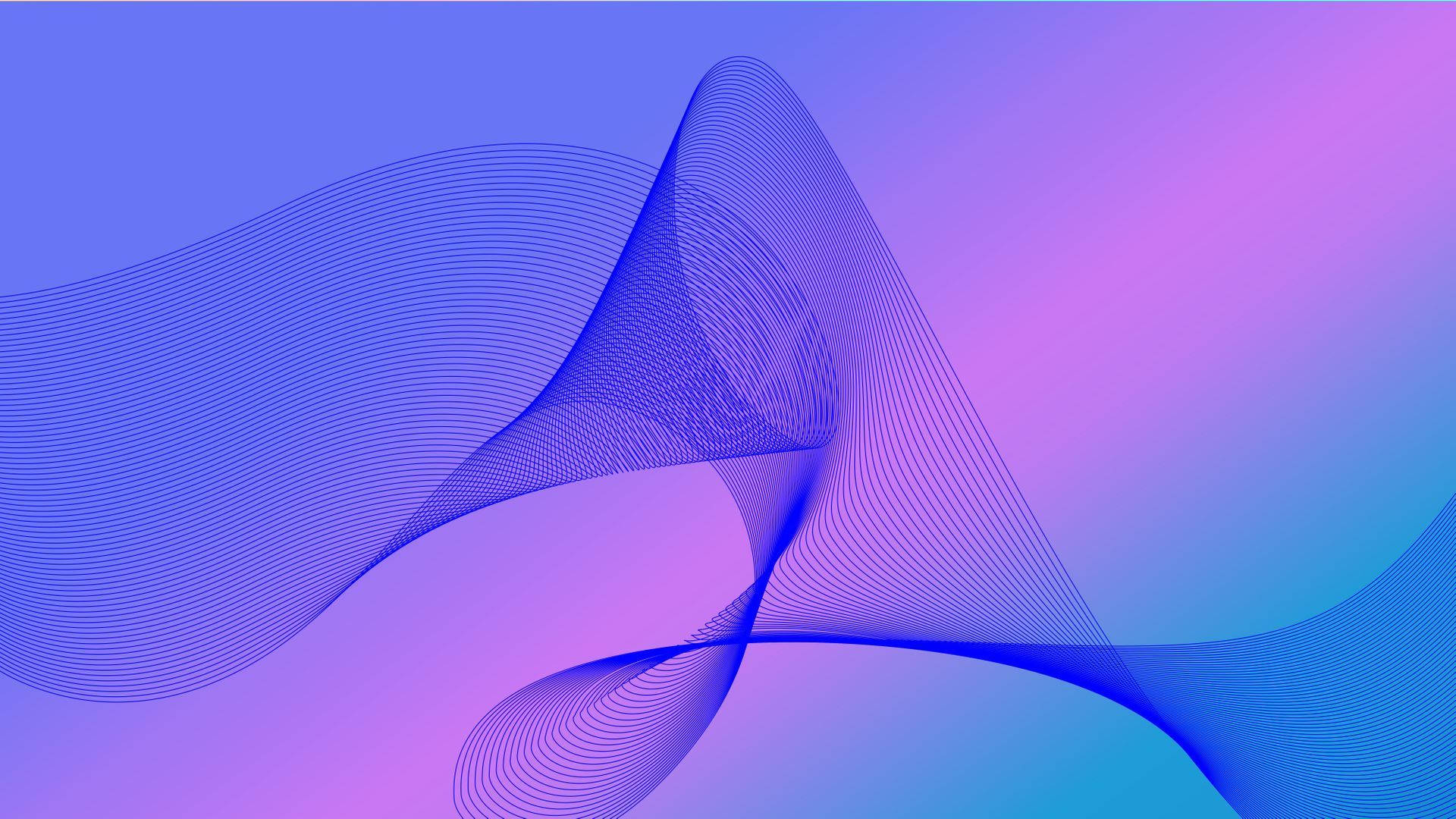 Pink Blue Wave Abstract Wallpaper