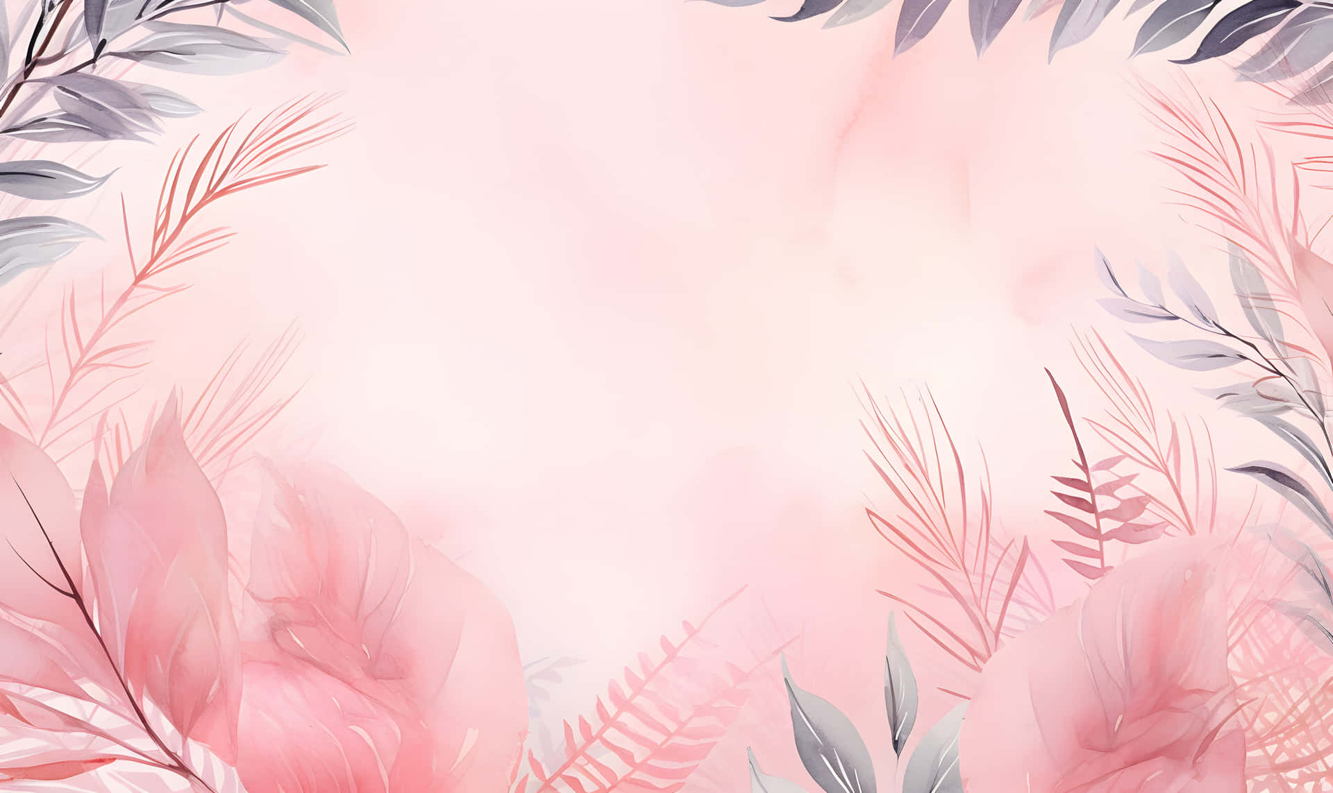 Pink Boho Floral Background Wallpaper