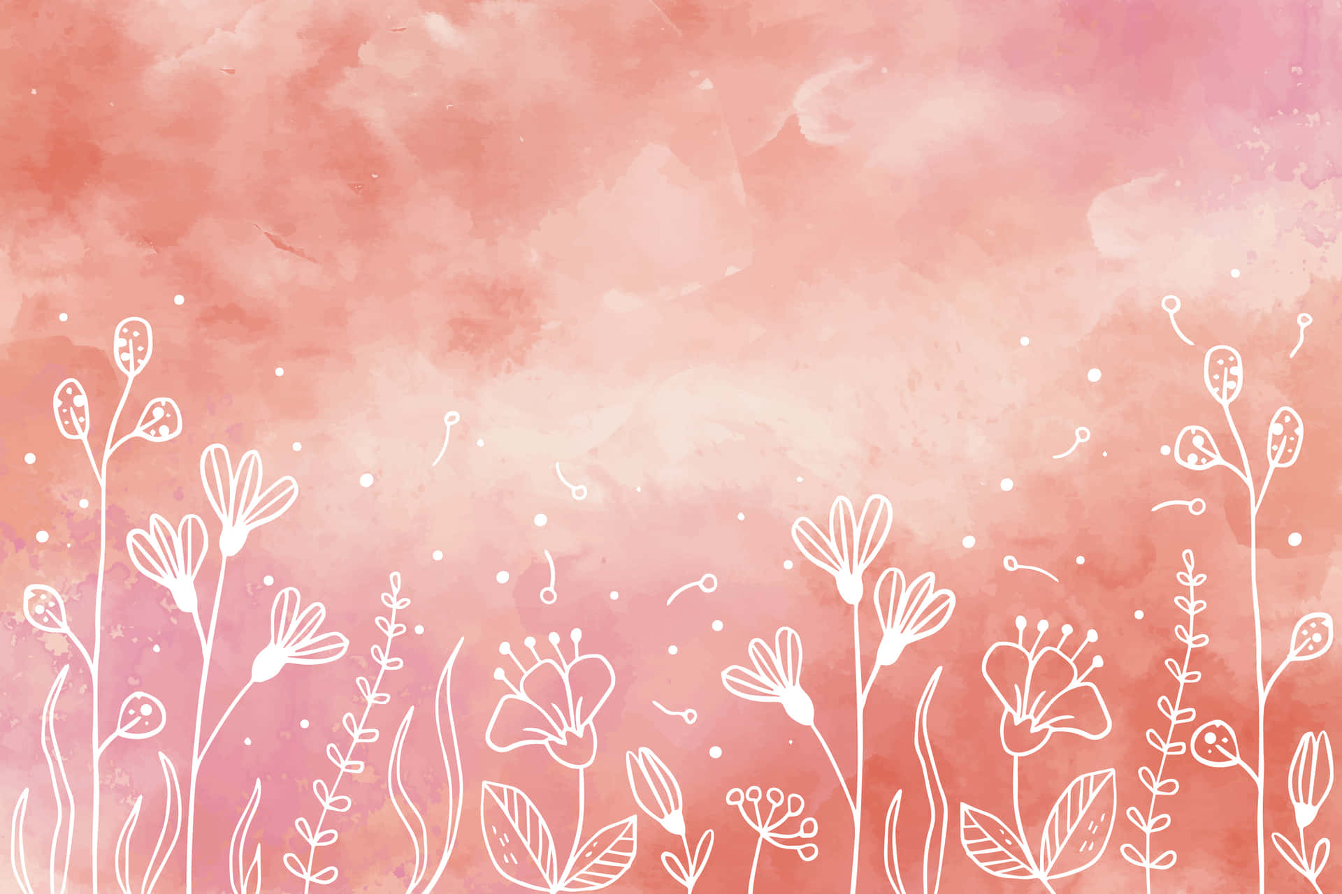 Pink Boho Floral Background Wallpaper