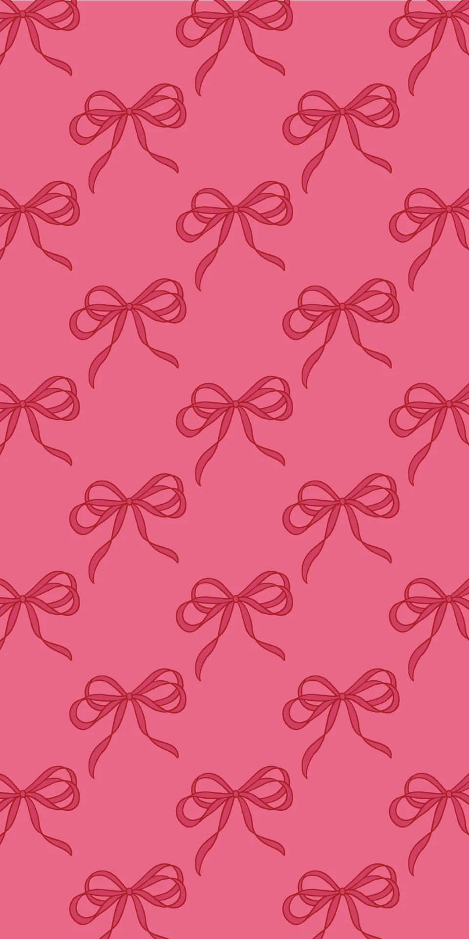 Pink Bow Pattern Background Wallpaper
