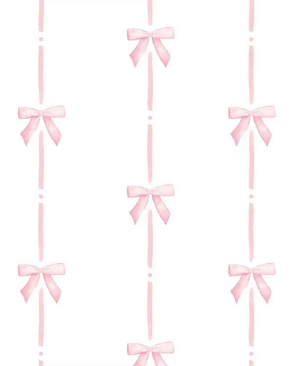 Pink Bow Pattern Background Wallpaper