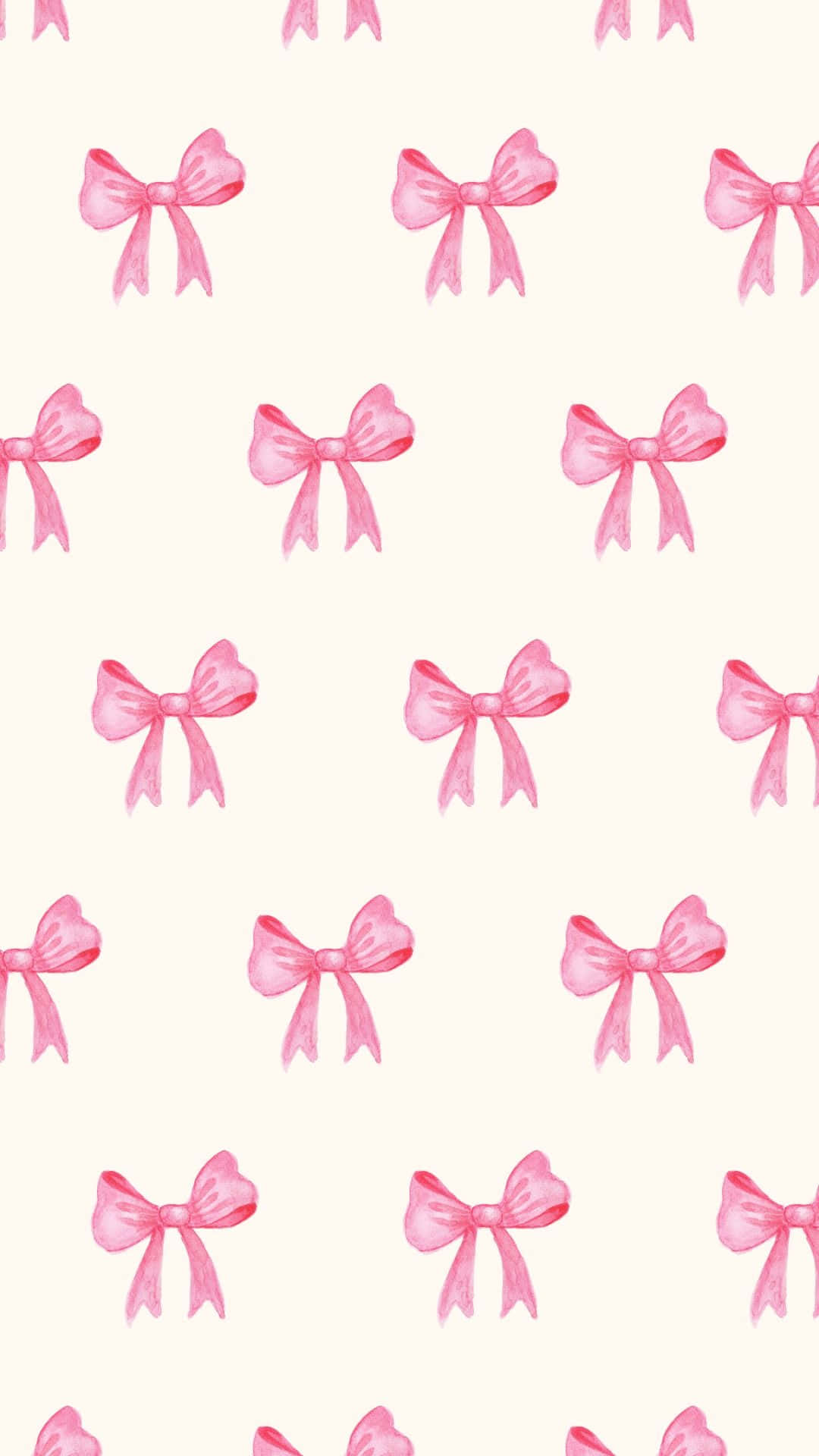 Pink Bow Pattern Background Wallpaper