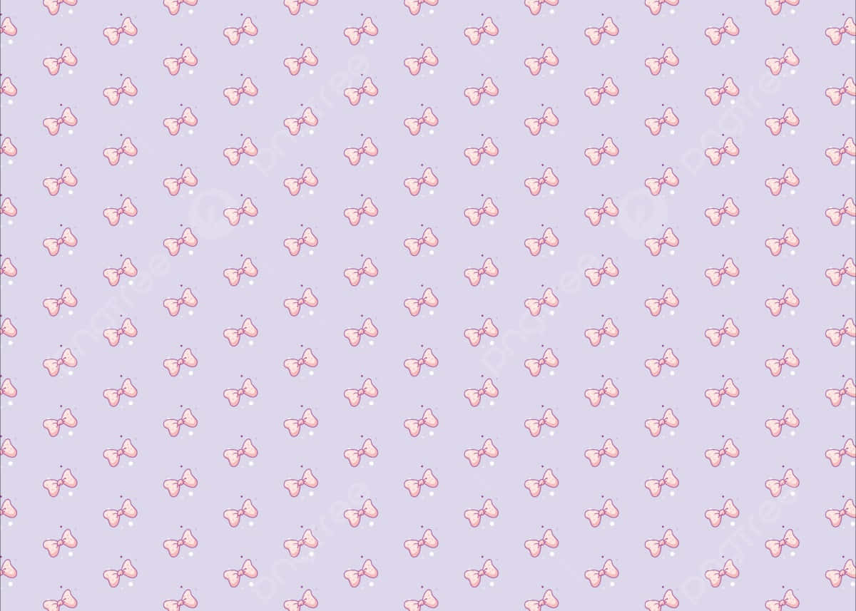 Pink Bow Patternon Lilac Background Wallpaper