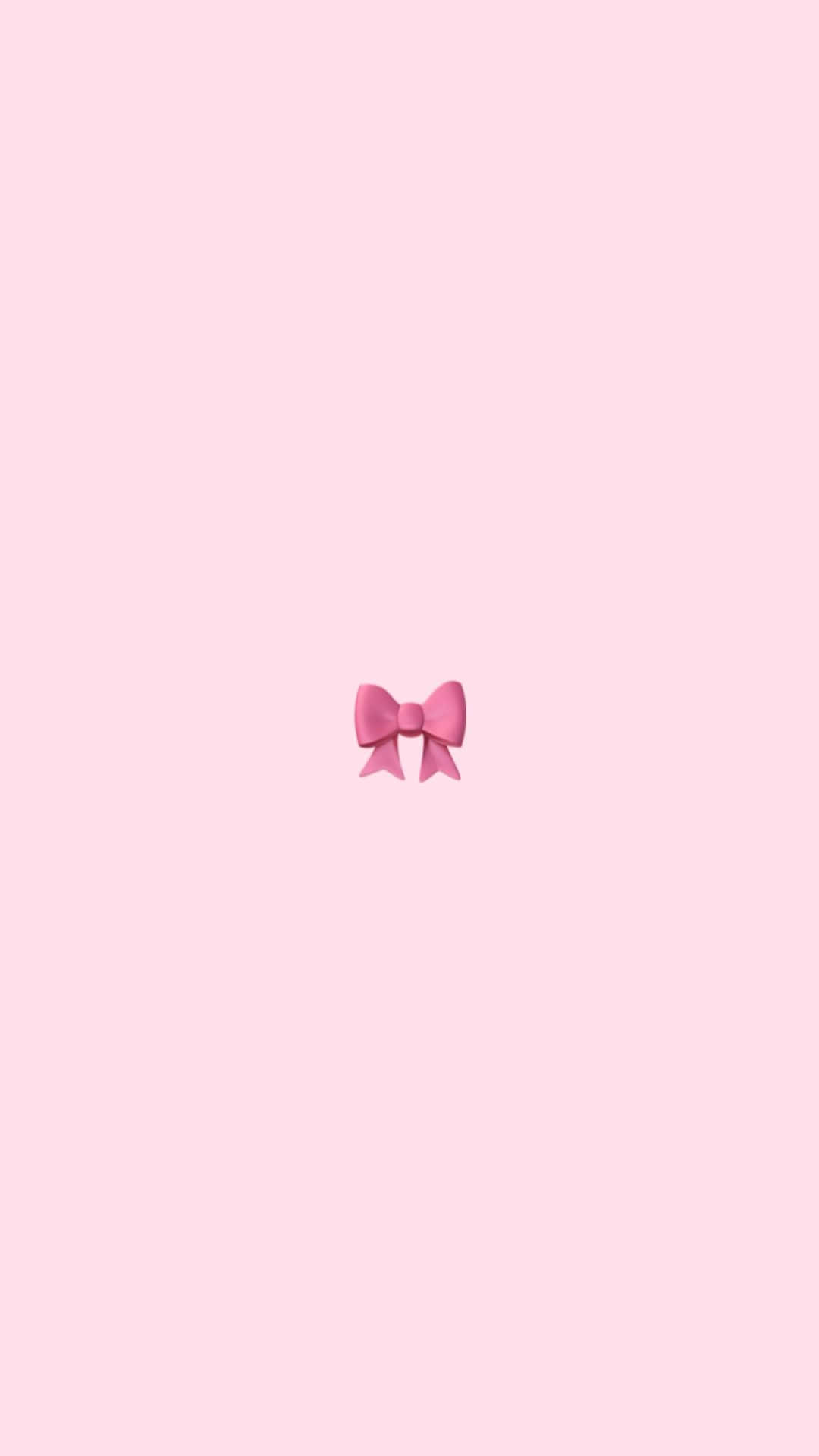 Pink Bow Simple Background Wallpaper