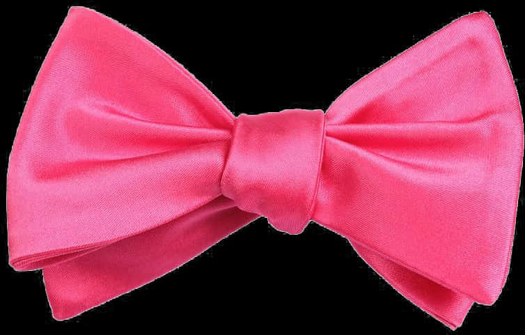 Pink Bow Tie Black Background PNG