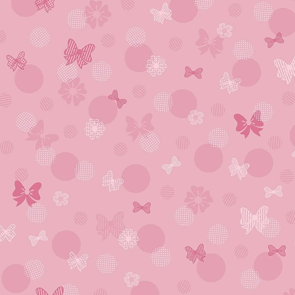 Pink Bows Pattern Background Wallpaper