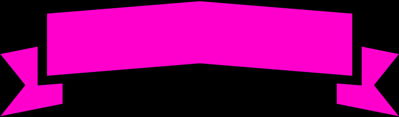 Pink Breast Cancer Awareness Ribbon Banner PNG