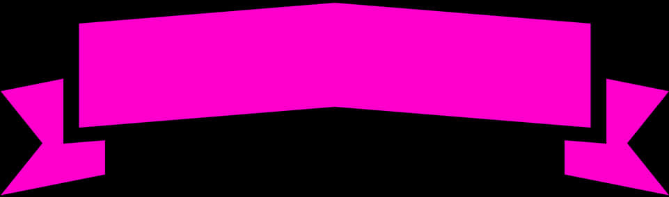 Pink Breast Cancer Awareness Ribbon Banner PNG