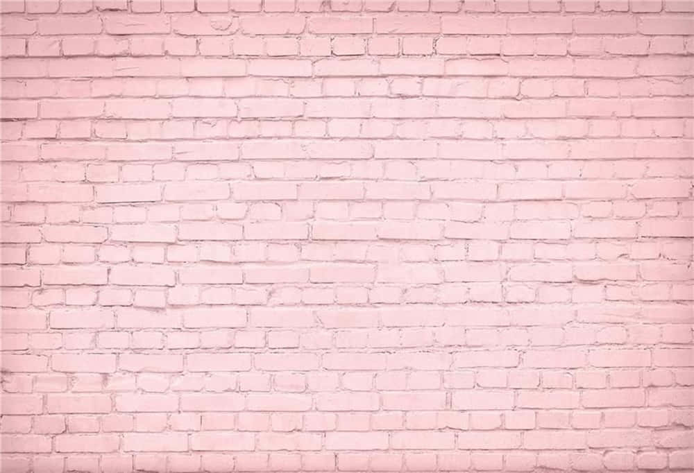 A Pink Brick Wall With White Paint
