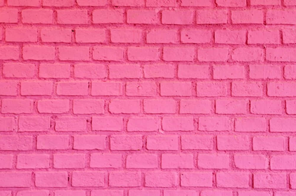 Beautiful brick facade texture wall with pink details