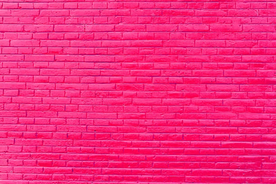 A Pink Brick Wall With A White Background