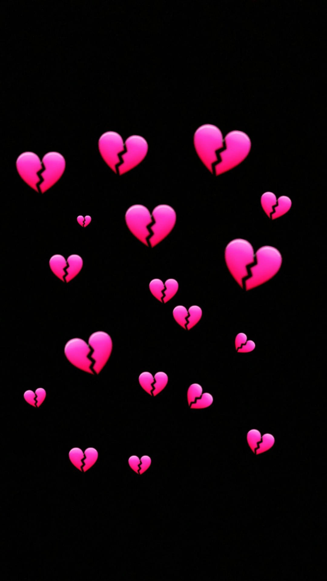 Pink Broken Hearts Wallpaper
