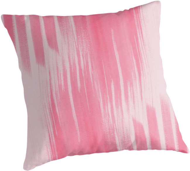 Pink Brush Stroke Pillow Design PNG