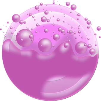Pink Bubble Abstract Graphic PNG