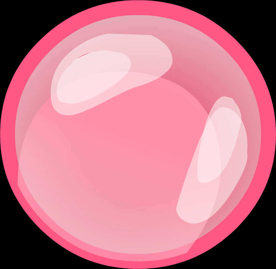 Pink Bubble Illustration PNG