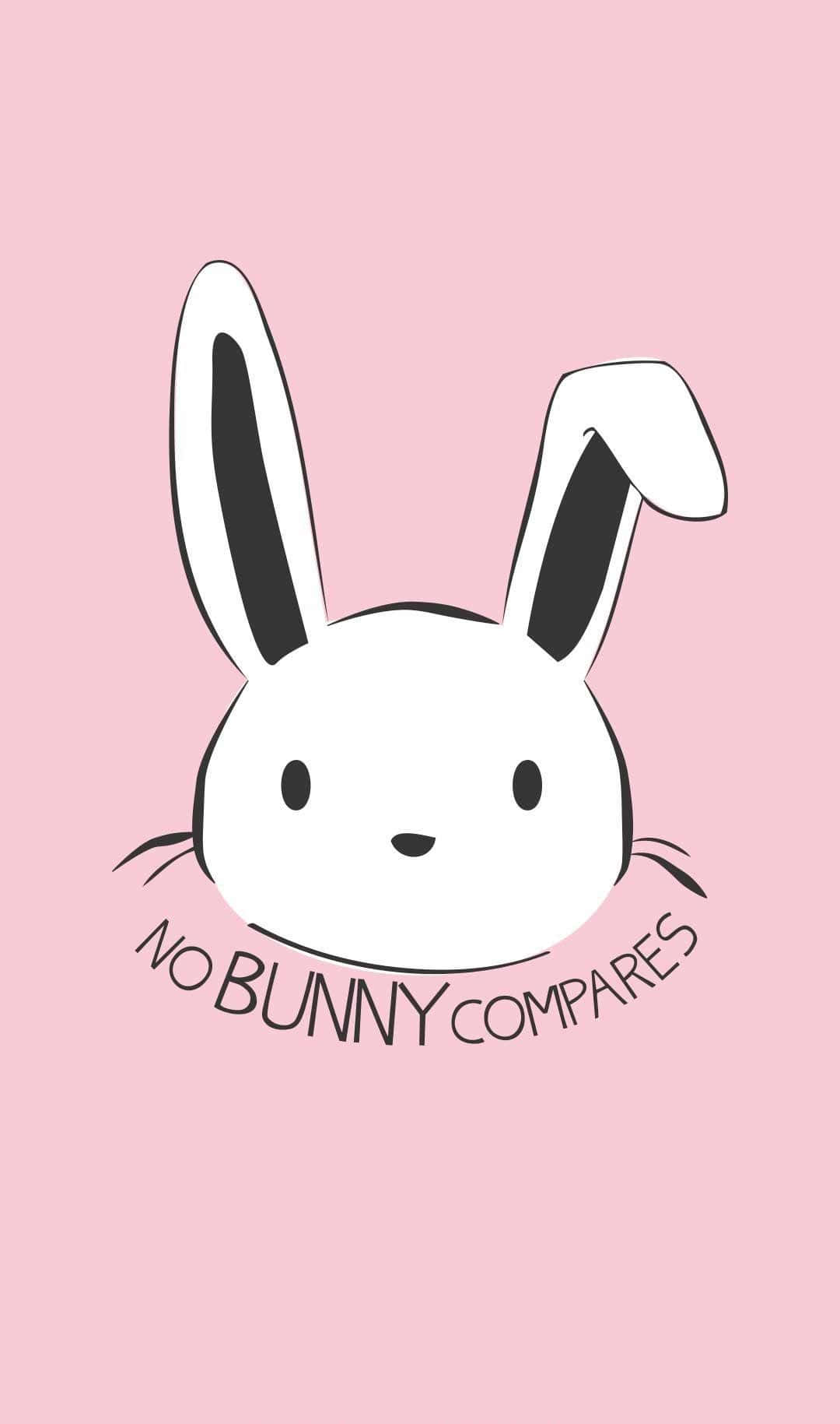 A soft and fluffy Pink Bunny Wallpaper