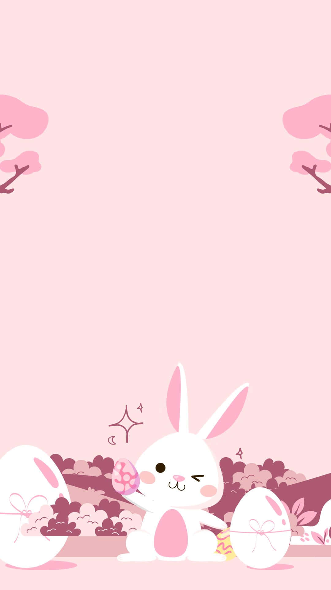 A Fluffy Pink Bunny Wallpaper