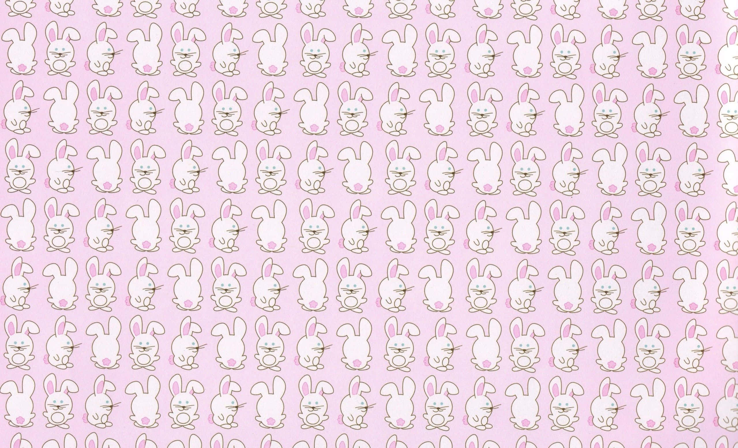 Jump for joy with this Pink Bunny! Wallpaper