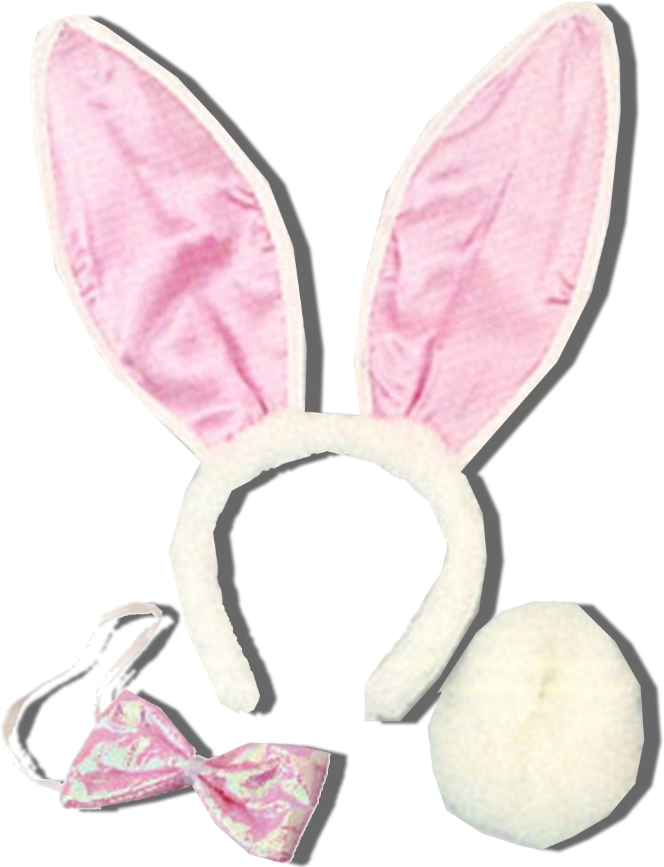 Pink Bunny Ears Costume Set PNG