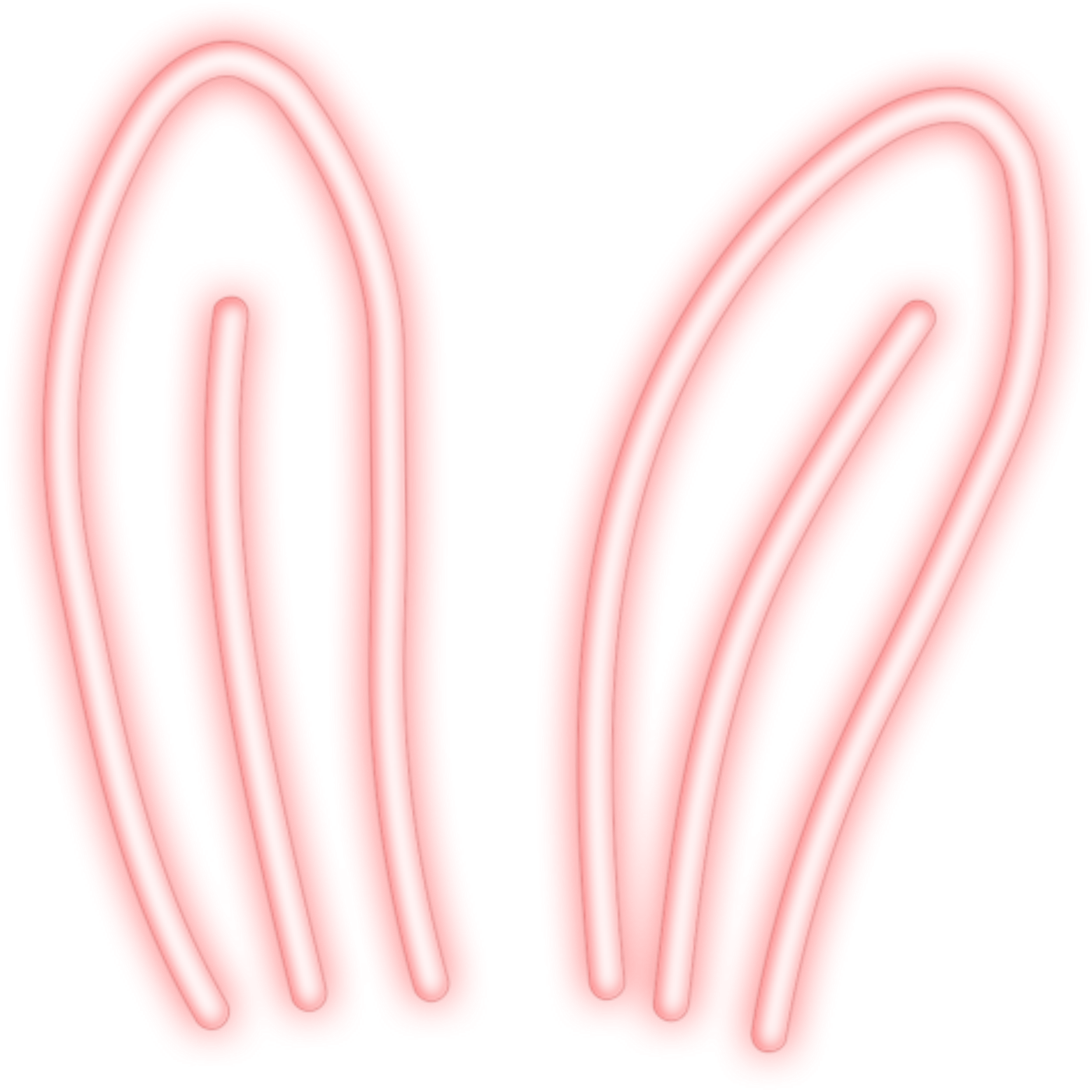 Pink Bunny Ears Graphic PNG