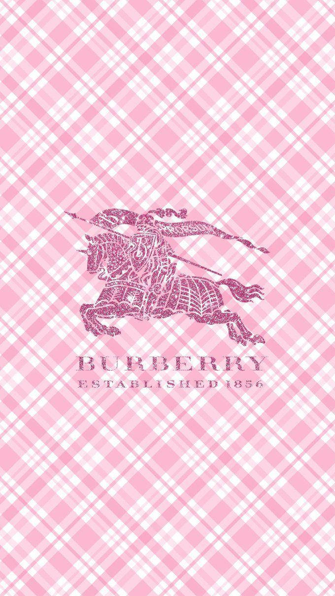 Pink Burberry Logo Phone