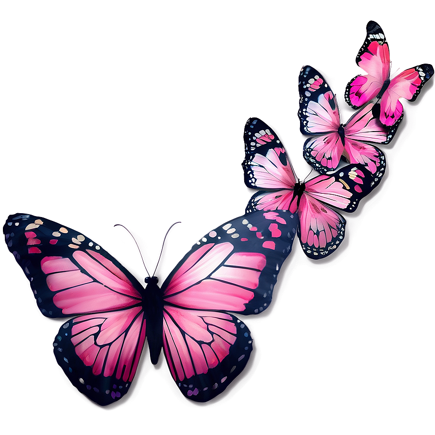 Download Pink Butterflies Png Bvl73 | Wallpapers.com