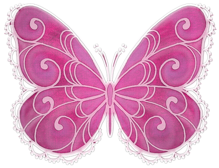 Pink Butterfly Artwork PNG
