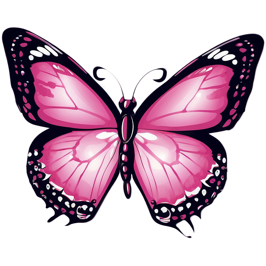 Pink Butterfly For Logo Design Png Dib PNG