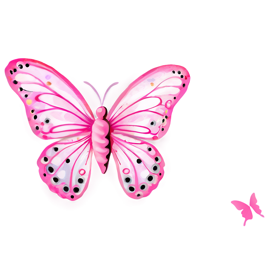 Pink Butterfly For Scrapbooking Png Aam66 PNG