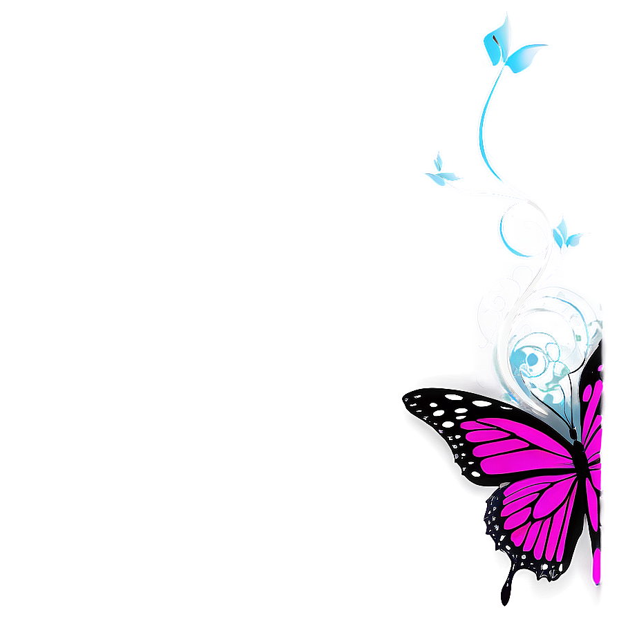 Download Pink Butterfly For Wedding Design Png Ofd | Wallpapers.com