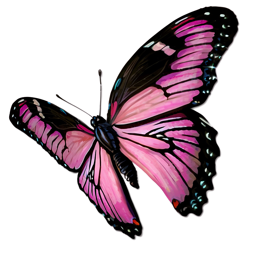 Download Pink Butterfly In Flight Png 05232024