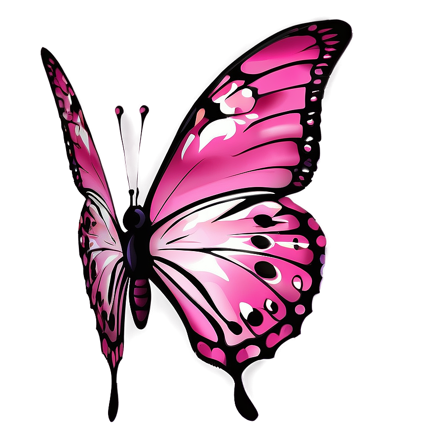 Pink Butterfly Outline Png Sve7 PNG